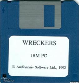 Artwork on the Disc for Wreckers on the Microsoft DOS.