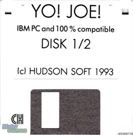 Artwork on the Disc for Yo! Joe! Beat the Ghosts on the Microsoft DOS.