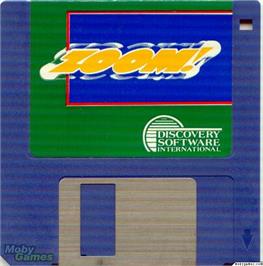 Artwork on the Disc for Zoom! on the Microsoft DOS.