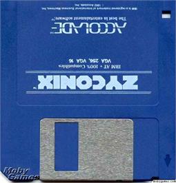 Artwork on the Disc for Zyconix on the Microsoft DOS.