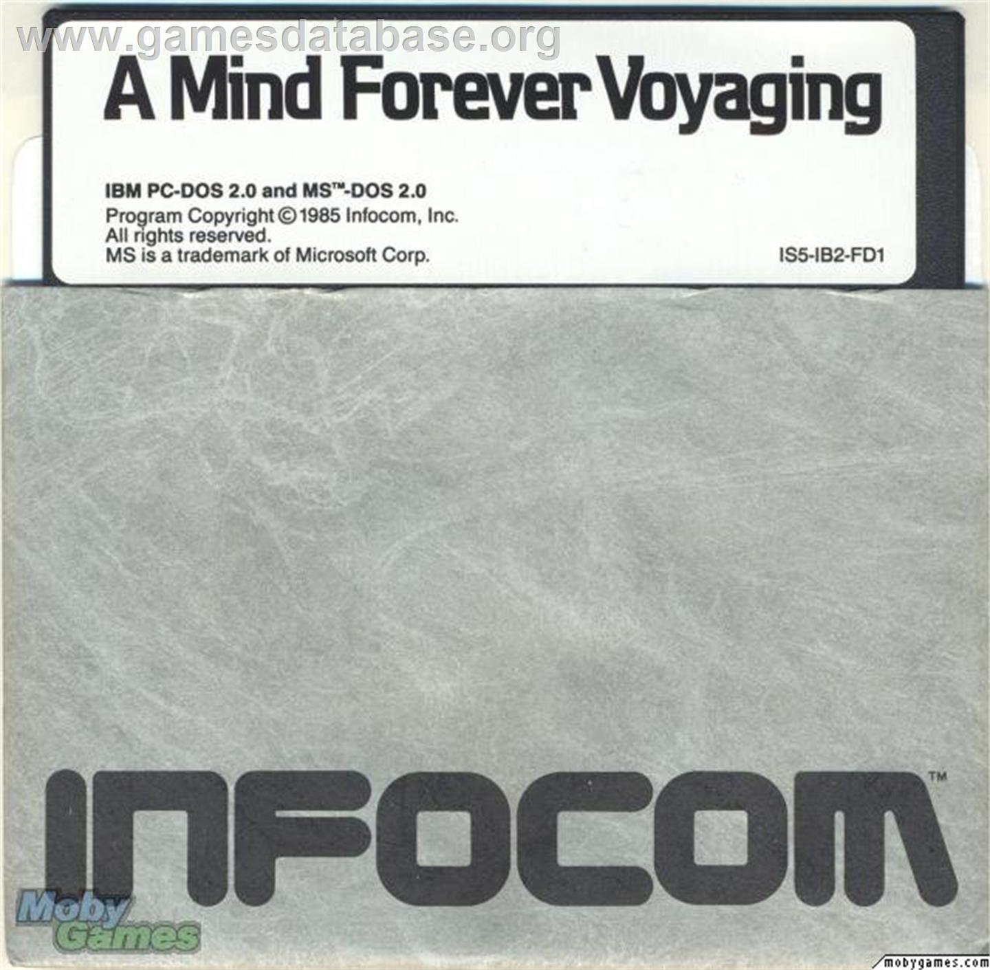 A Mind Forever Voyaging - Microsoft DOS - Artwork - Disc