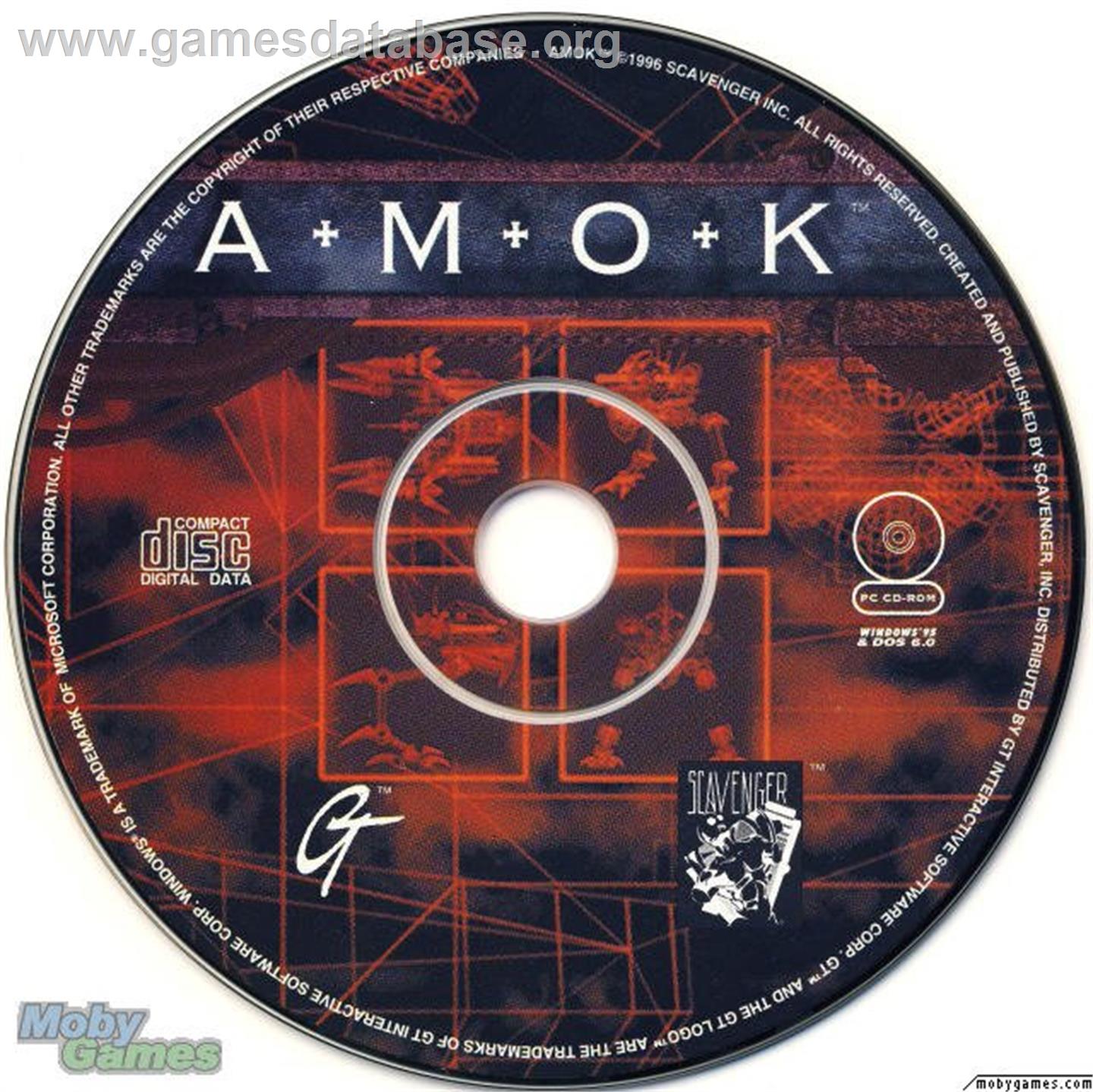 Amok - Microsoft DOS - Artwork - Disc
