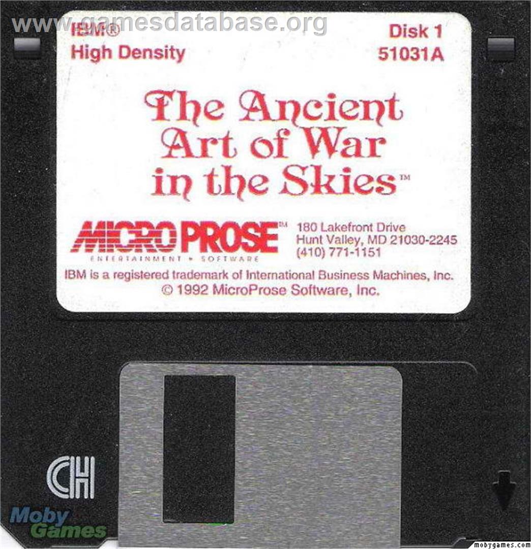 Ancient Art of War in the Skies - Microsoft DOS - Artwork - Disc