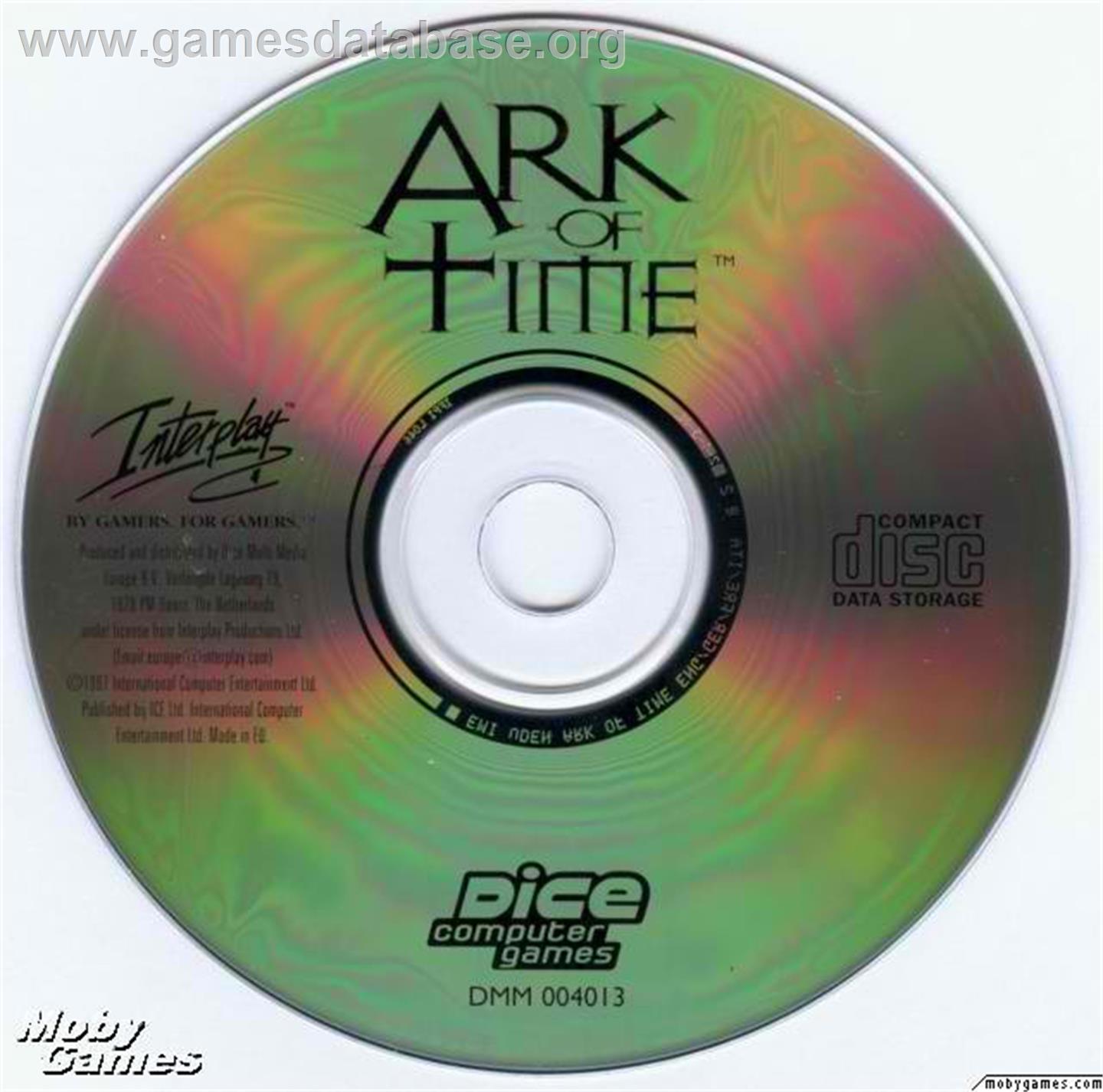 Ark of Time - Microsoft DOS - Artwork - Disc