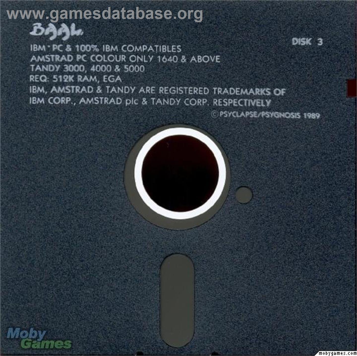 Baal - Microsoft DOS - Artwork - Disc