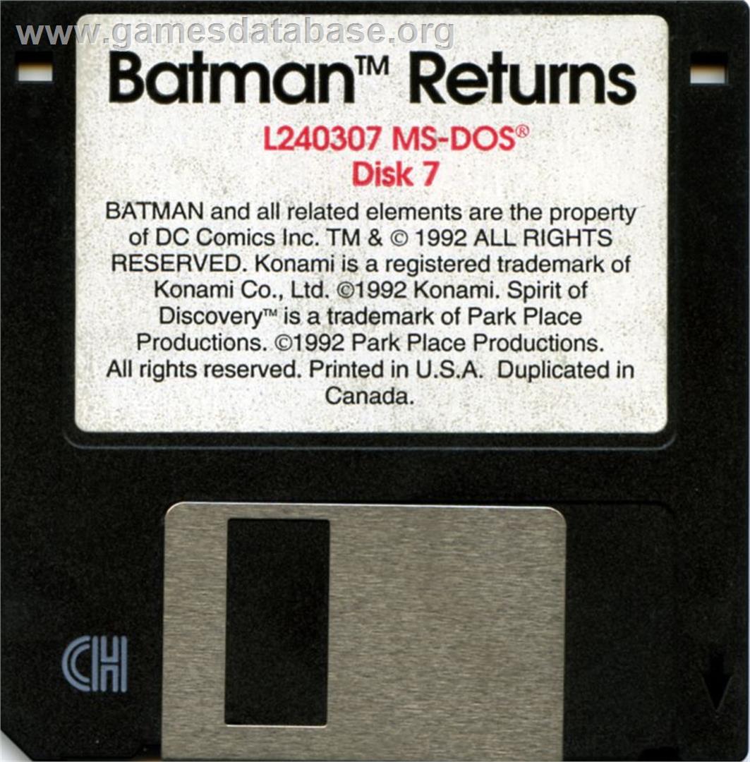 Batman Returns - Microsoft DOS - Artwork - Disc