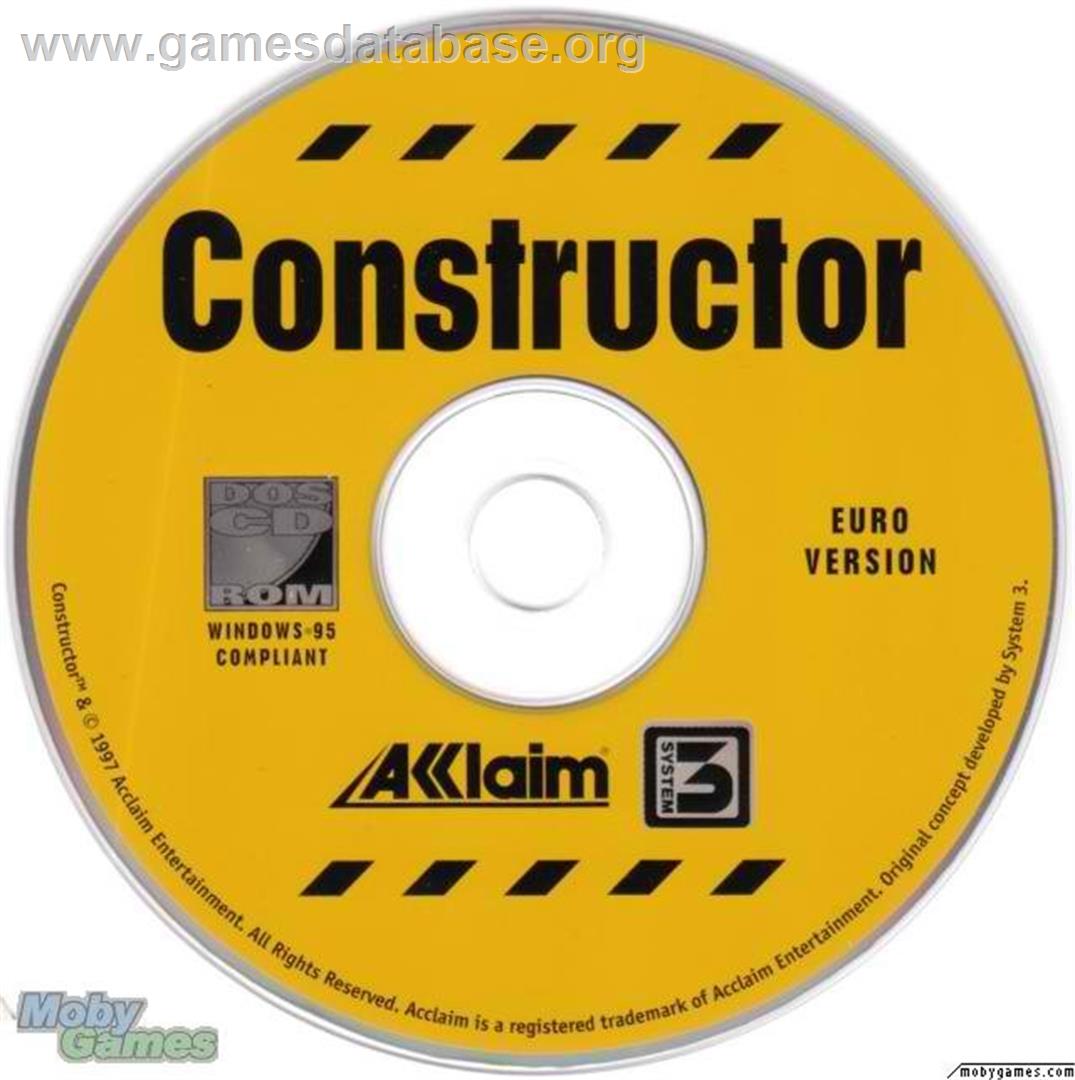 Constructor - Microsoft DOS - Artwork - Disc