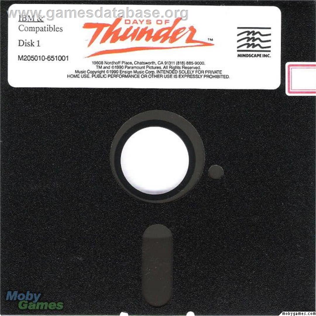 Days of Thunder - Microsoft DOS - Artwork - Disc