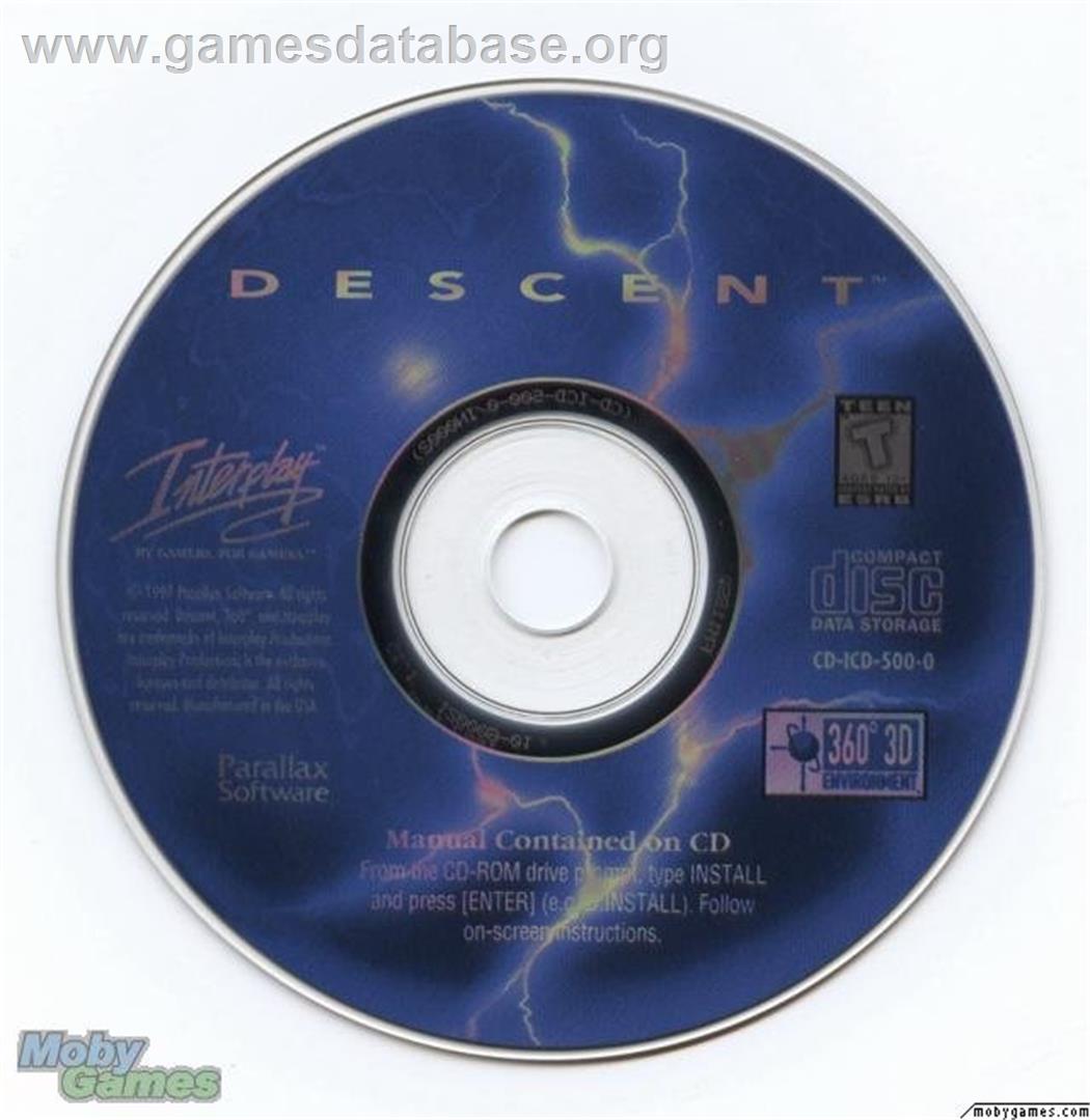 Descent - Microsoft DOS - Artwork - Disc