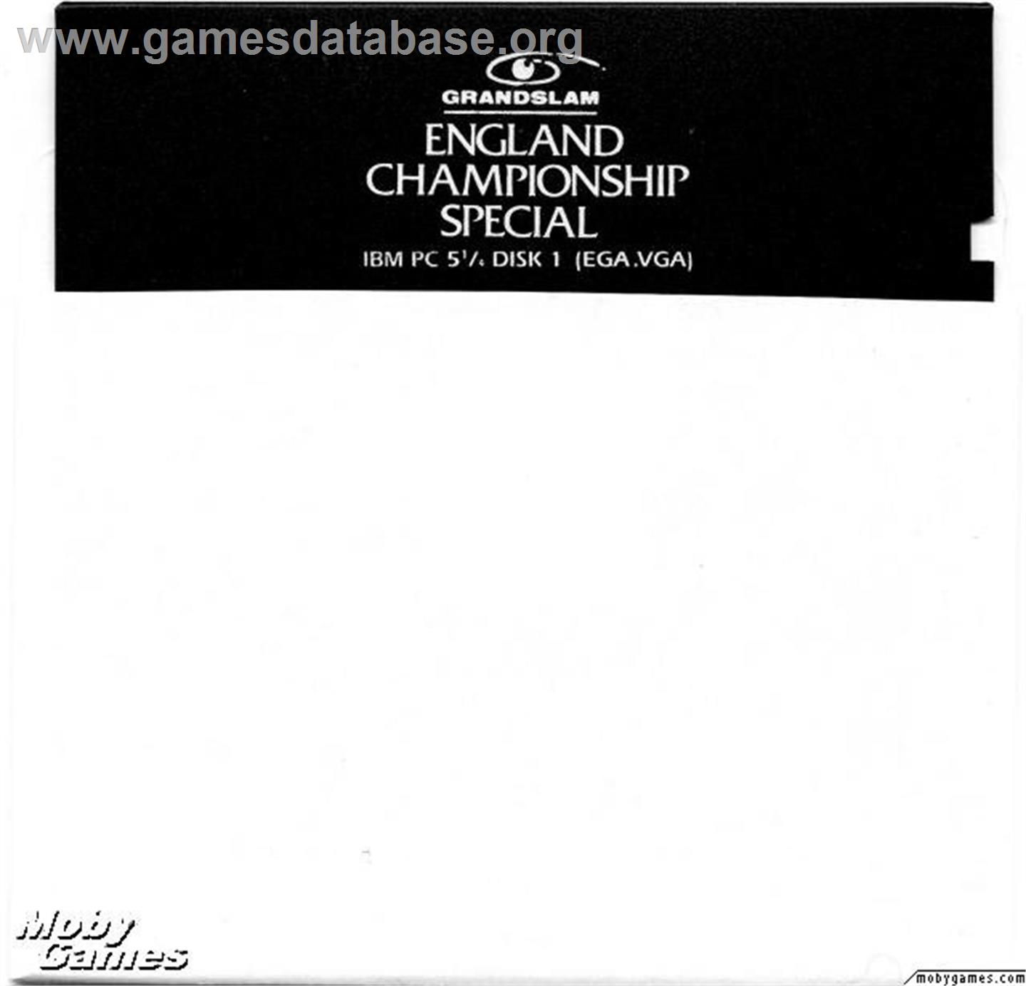 England Championship Special - Microsoft DOS - Artwork - Disc