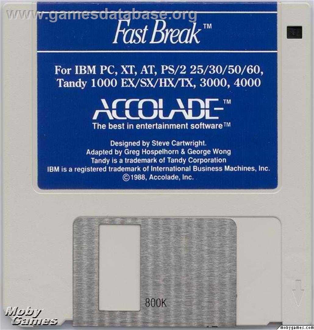 Fast Break - Microsoft DOS - Artwork - Disc