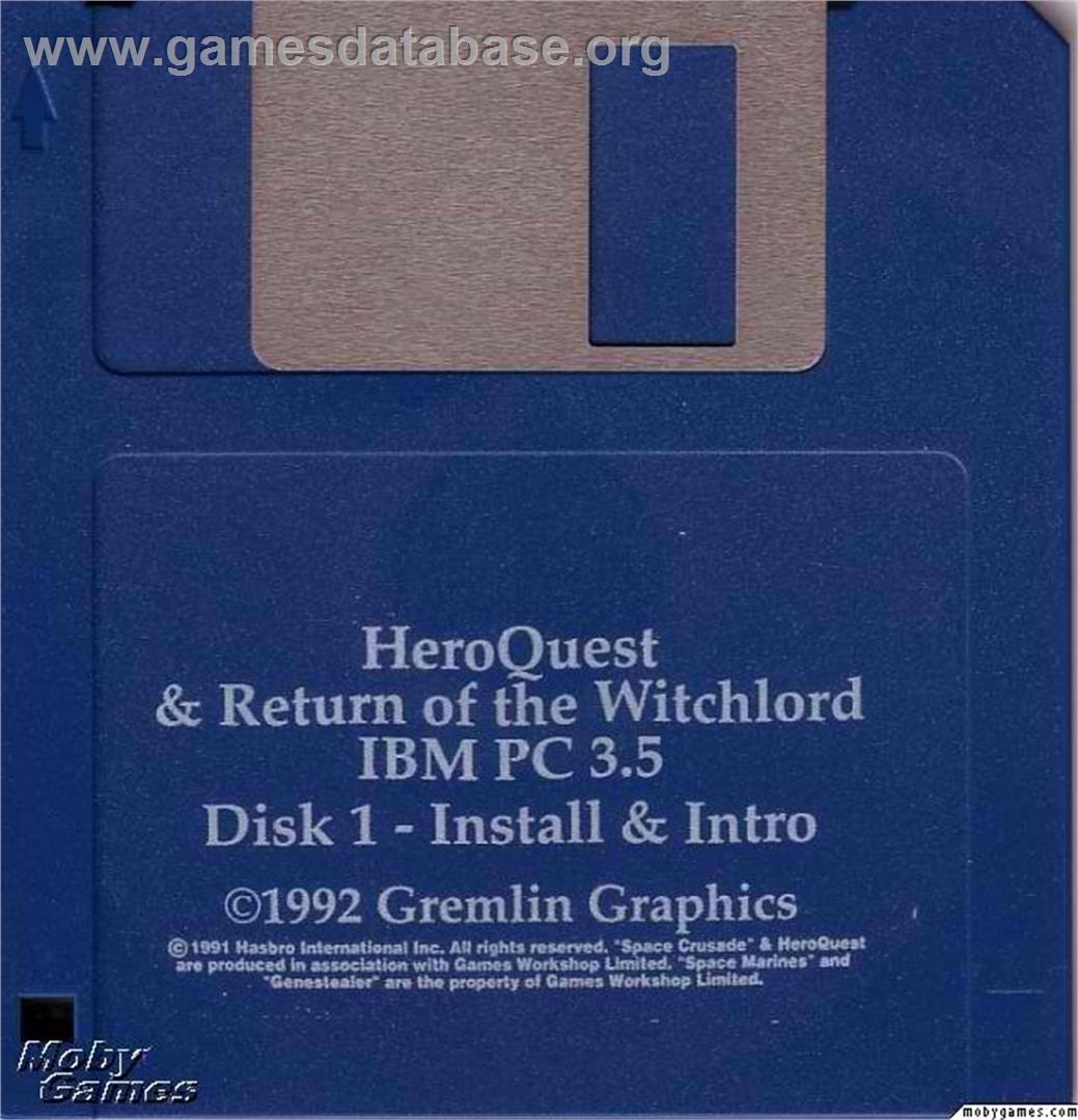 Hero Quest - Microsoft DOS - Artwork - Disc