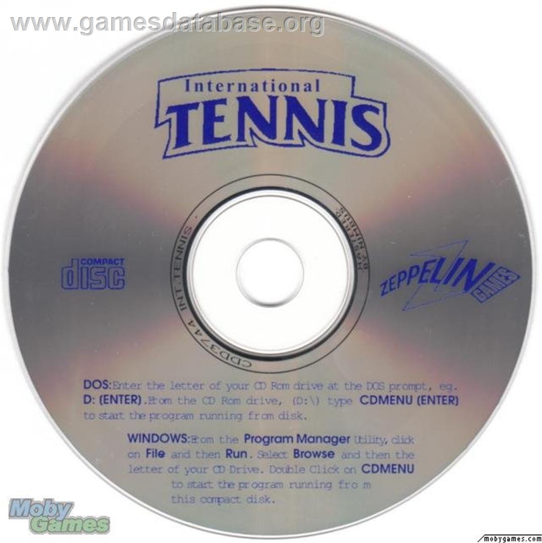International Tennis - Microsoft DOS - Artwork - Disc