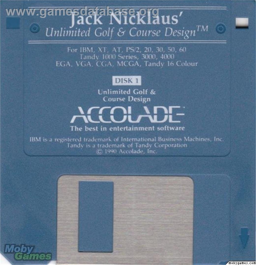 Jack Nicklaus' Unlimited Golf & Course Design - Microsoft DOS - Artwork - Disc