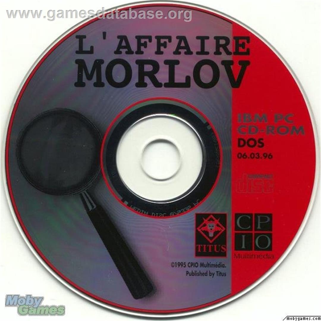 L'affaire Morlov - Microsoft DOS - Artwork - Disc
