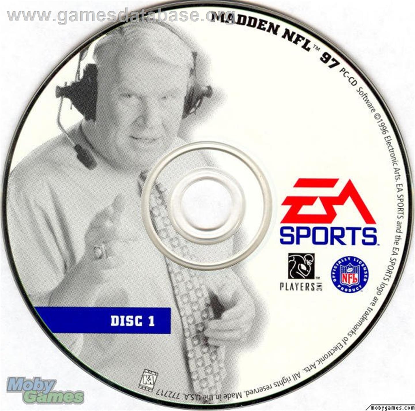 Madden NFL 97 - Microsoft DOS - Artwork - Disc