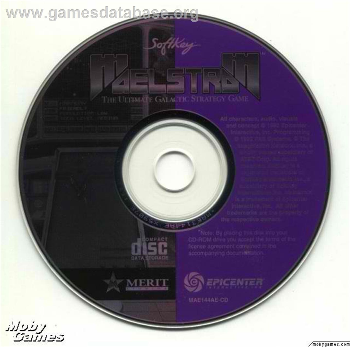 Maelstrom - Microsoft DOS - Artwork - Disc