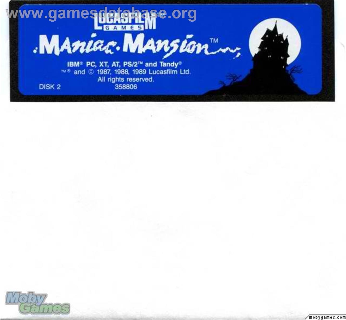 Maniac Mansion - Microsoft DOS - Artwork - Disc