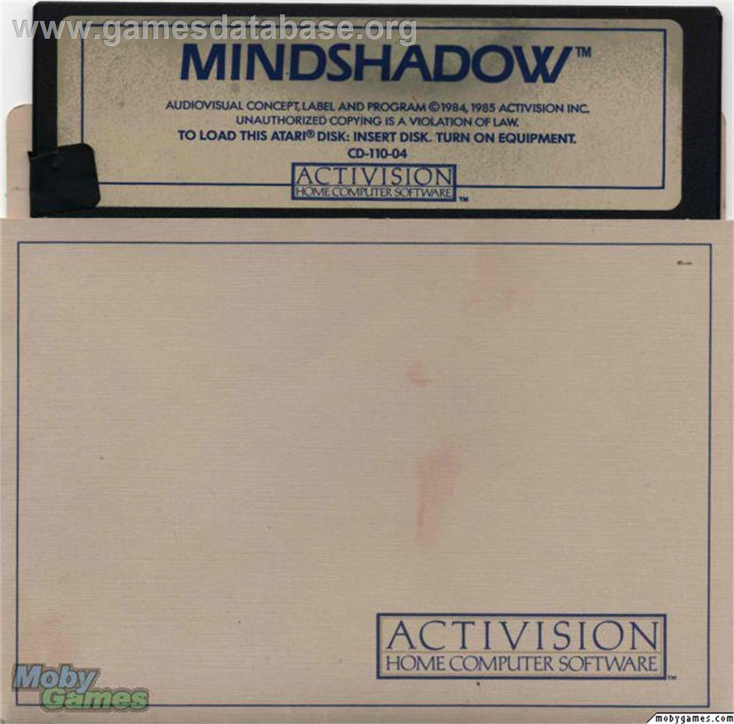 Mindshadow - Microsoft DOS - Artwork - Disc