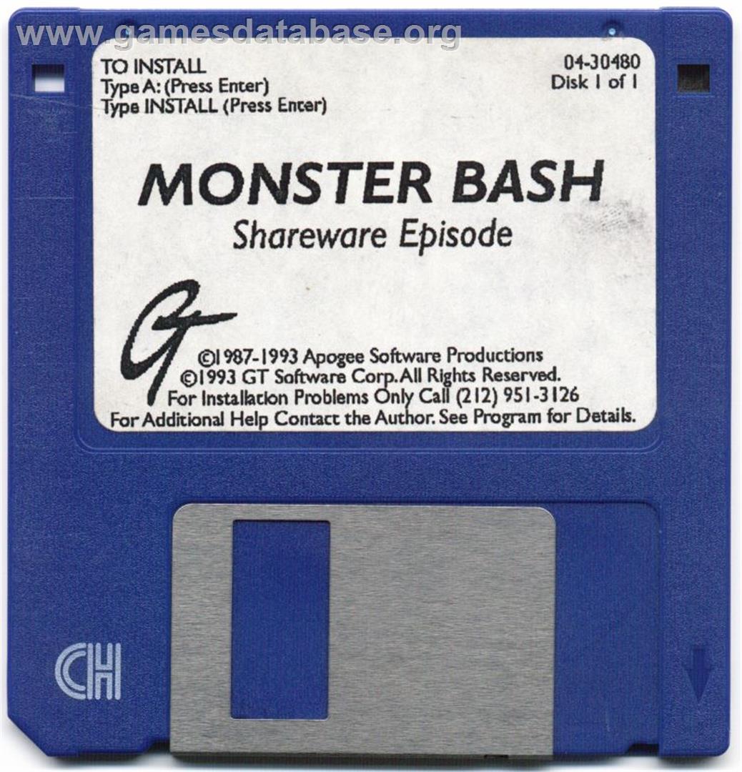 Monster Bash - Microsoft DOS - Artwork - Disc