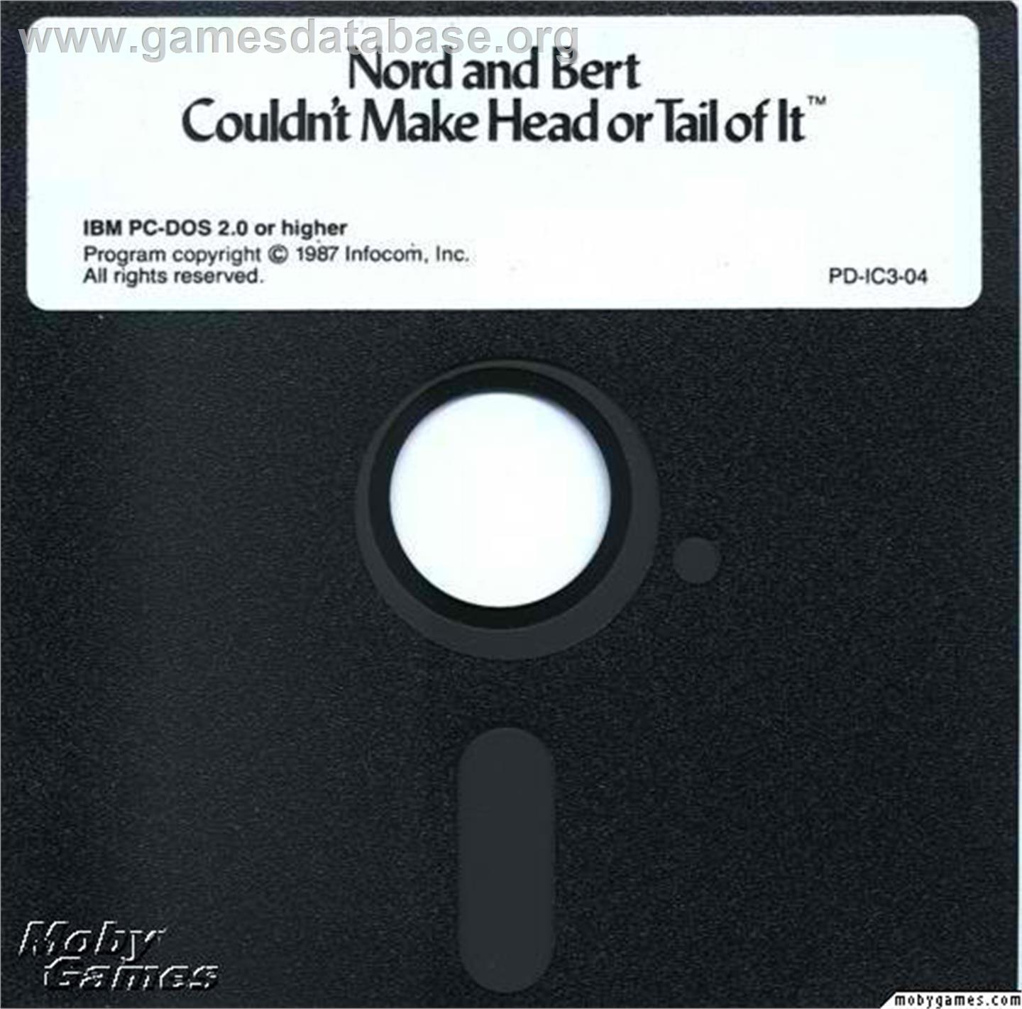 Nord and Bert Couldn't Make Head or Tail of It - Microsoft DOS - Artwork - Disc