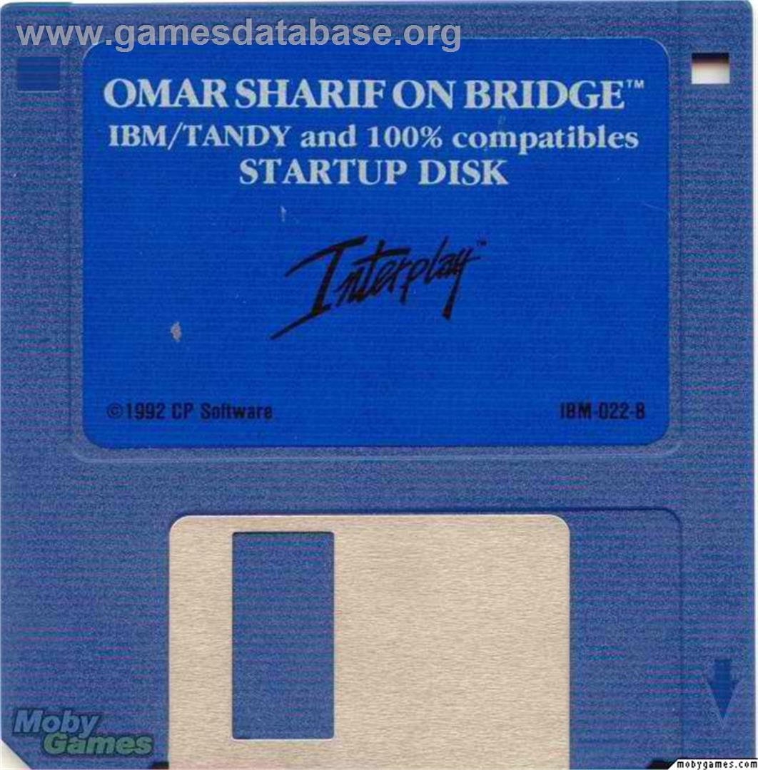 Omar Sharif on Bridge - Microsoft DOS - Artwork - Disc