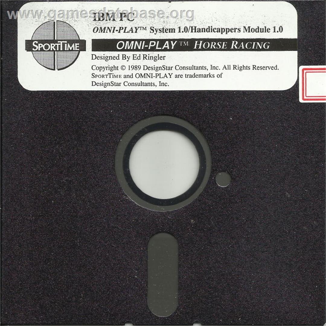Omni-Play Horse Racing - Microsoft DOS - Artwork - Disc