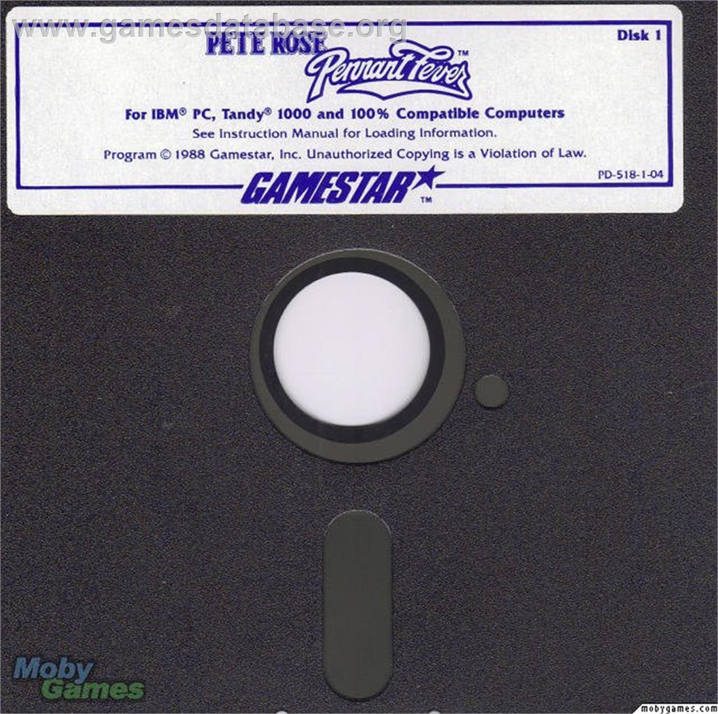 Pete Rose Pennant Fever - Microsoft DOS - Artwork - Disc