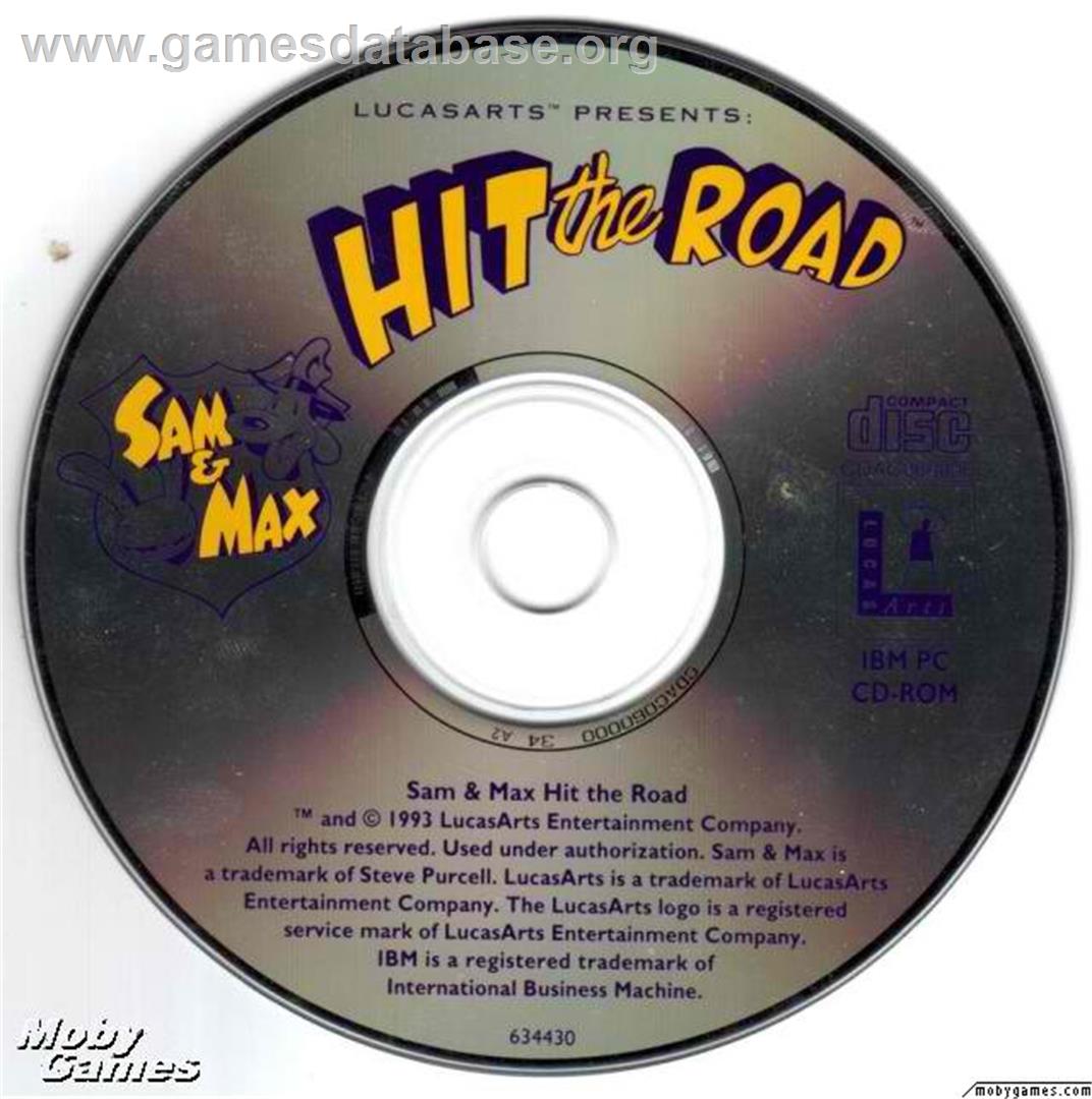 Sam & Max Hit the Road - Microsoft DOS - Artwork - Disc