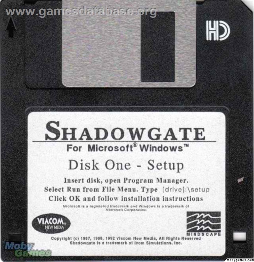 Shadowgate - Microsoft DOS - Artwork - Disc