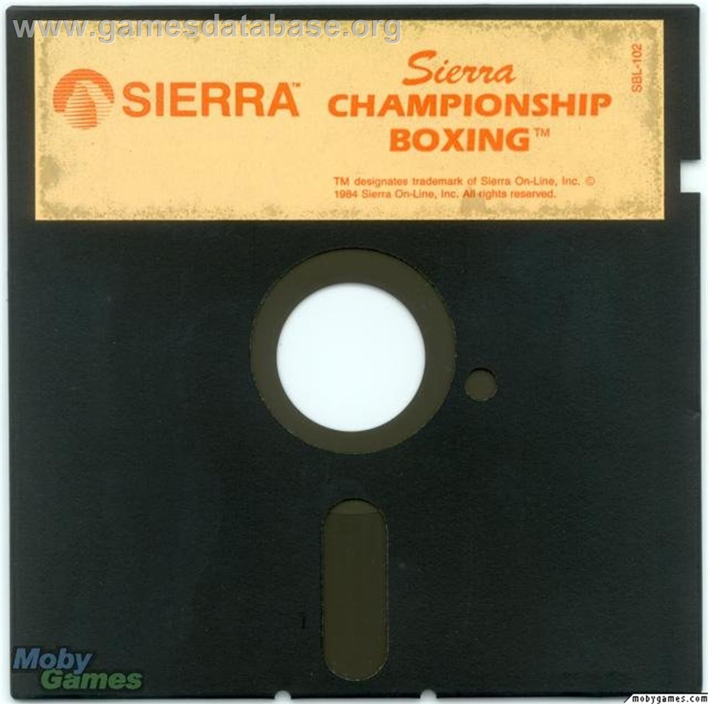 Sierra Championship Boxing - Microsoft DOS - Artwork - Disc