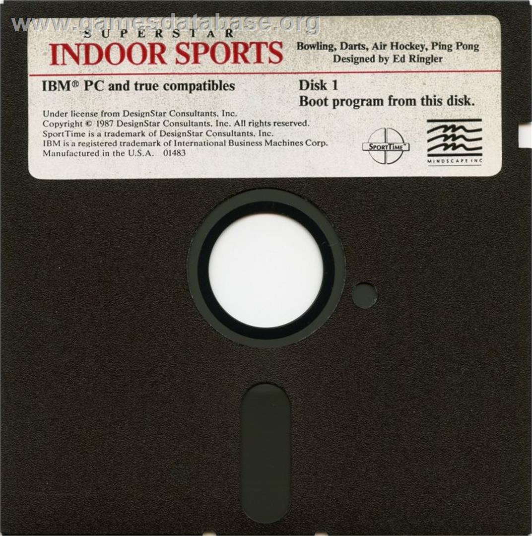 Superstar Indoor Sports - Microsoft DOS - Artwork - Disc