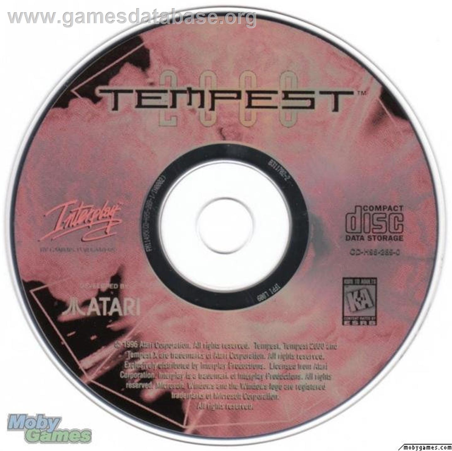 Tempest 2000 - Microsoft DOS - Artwork - Disc