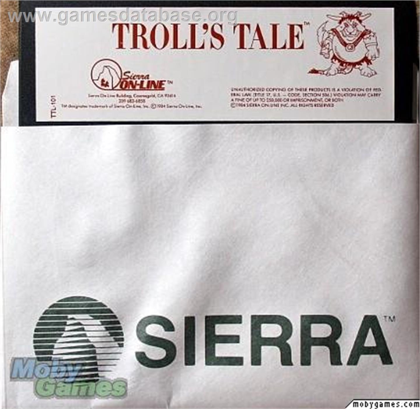 Troll's Tale - Microsoft DOS - Artwork - Disc