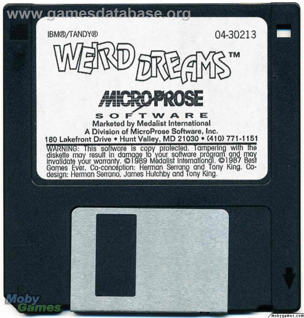 Weird Dreams - Microsoft DOS - Artwork - Disc