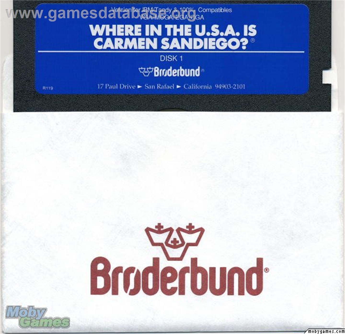 Where in the USA is Carmen Sandiego - Microsoft DOS - Artwork - Disc