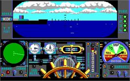 In game image of Advanced Destroyer Simulator on the Microsoft DOS.