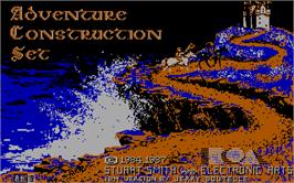 In game image of Adventure Construction Set on the Microsoft DOS.