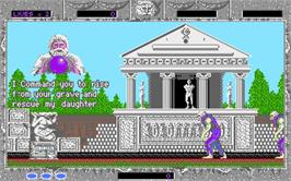 In game image of Altered Beast on the Microsoft DOS.