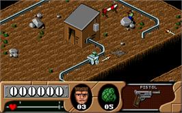 In game image of Arnie 2 on the Microsoft DOS.