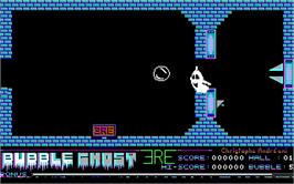 In game image of Bubble Ghost on the Microsoft DOS.