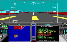 In game image of F-19 Stealth Fighter on the Microsoft DOS.