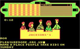 In game image of Family Feud on the Microsoft DOS.