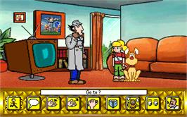 In game image of Inspector Gadget on the Microsoft DOS.