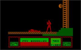 In game image of Saboteur II on the Microsoft DOS.