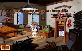 In game image of Sam & Max Hit the Road on the Microsoft DOS.