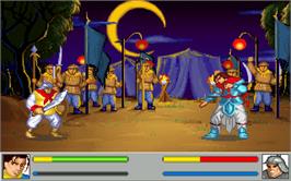 In game image of Sango Fighter on the Microsoft DOS.