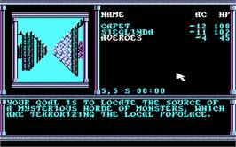 In game image of Secret of the Silver Blades on the Microsoft DOS.