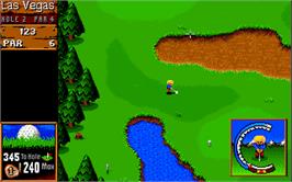 In game image of Sensible Golf on the Microsoft DOS.