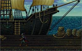 In game image of Seven Cities of Gold on the Microsoft DOS.